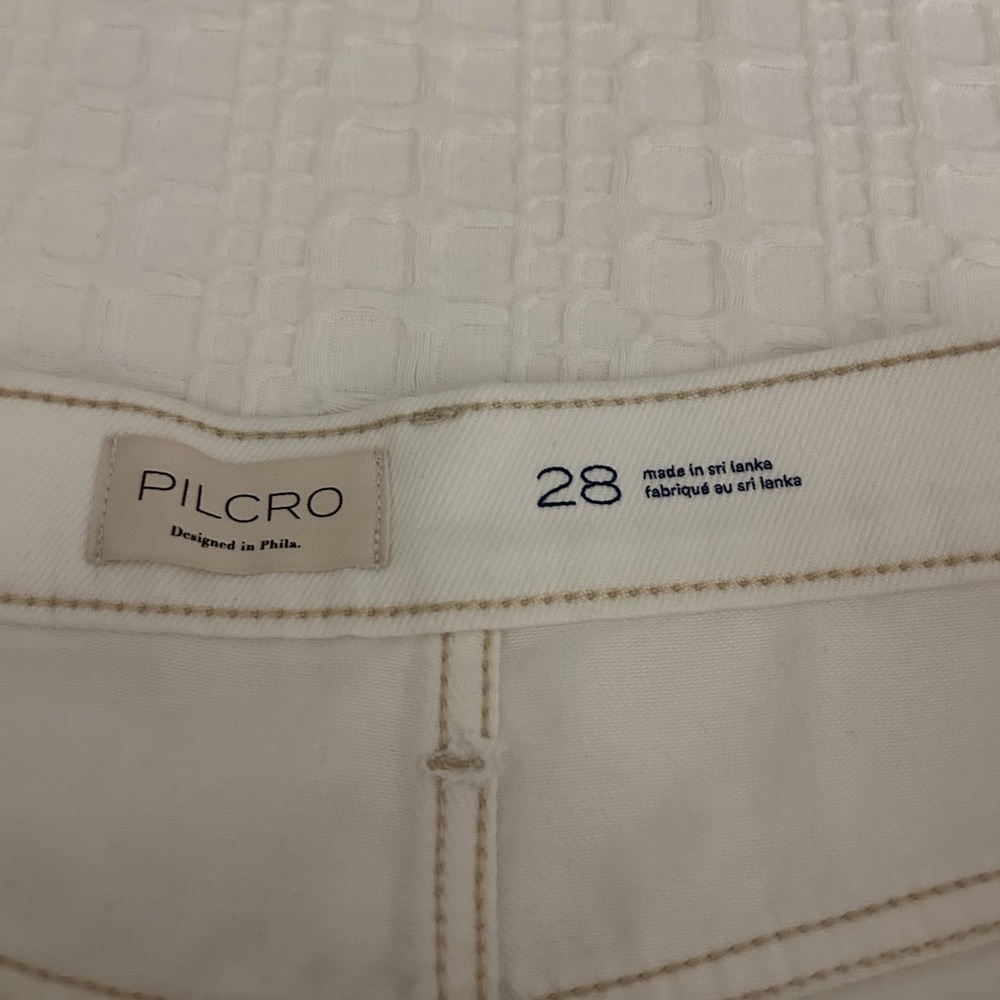 Anthropologie, Pilcro,The Devon Denim Shorts. Blue Ocean Wave Design. - Picture 6 of 10